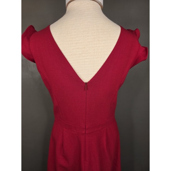 Brooks Brothers Red Fleece Women's Ruffle Trimmed Dress Size 8 Lined Career Chic - Picture 5 of 11